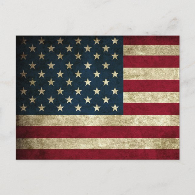 Postal Bandera Americana (Anverso)