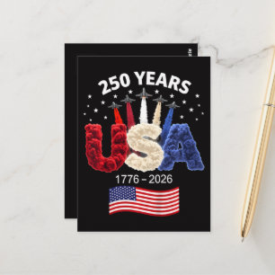 Postal Bandera Americana 250 Aniversario de EE. UU. 250 A