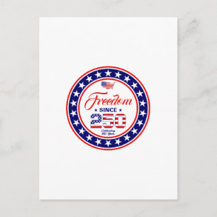 Postal Bandera Americana del 4 de Julio Aniversario 250