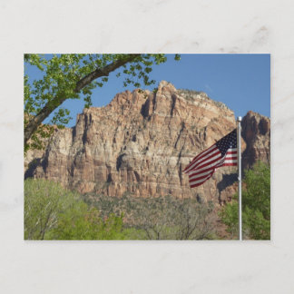 Postal Bandera Americana en el Parque Nacional Zion I