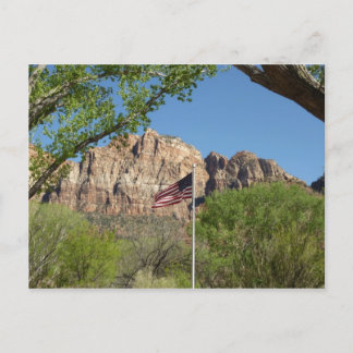 Postal Bandera americana en el Parque Nacional Zion II