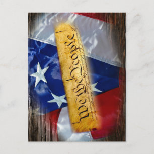 Postal Bandera Americana Nosotros El Pueblo