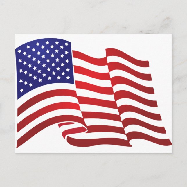 POSTAL BANDERA AMERICANA ONDULATING - BANDERA GRANDE DE (Anverso)