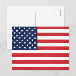 Postal Bandera Americana Patriótica Personalizada