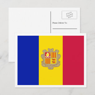 Postal Bandera andorrana, Bandera de Andorra