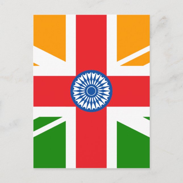 Postal Bandera anglo-india (Anverso)