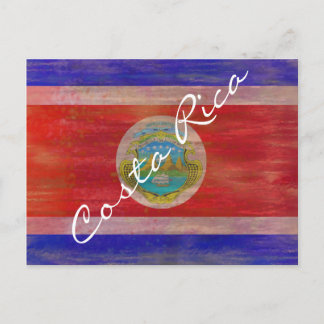 Postal Bandera angustiada de Costa Rica