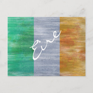Postal Bandera angustiada de Eire