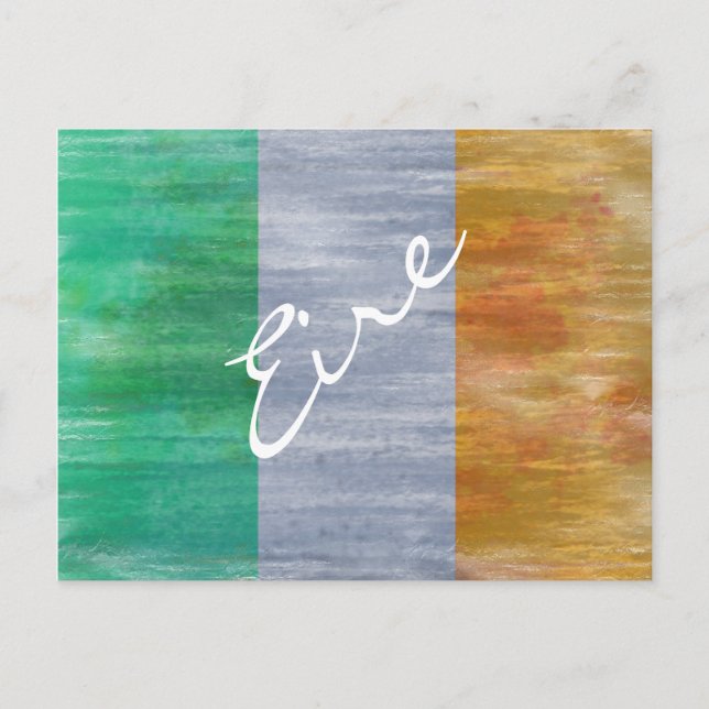 Postal Bandera angustiada de Eire (Anverso)