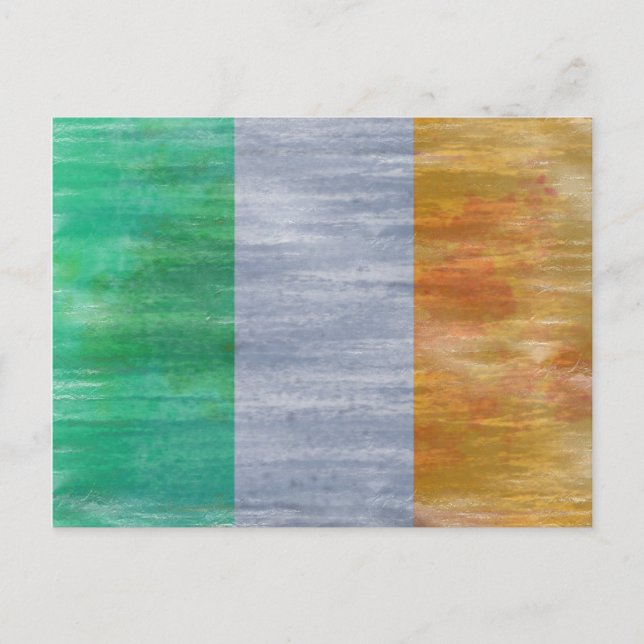 Postal Bandera angustiada de Eire (Anverso)