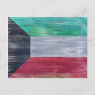 Postal Bandera angustiada de Kuwait