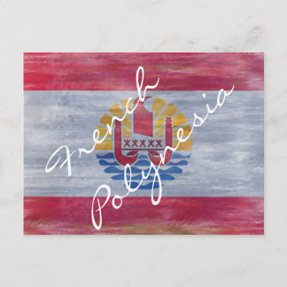 Postal Bandera angustiada de la Polinesia Francesa