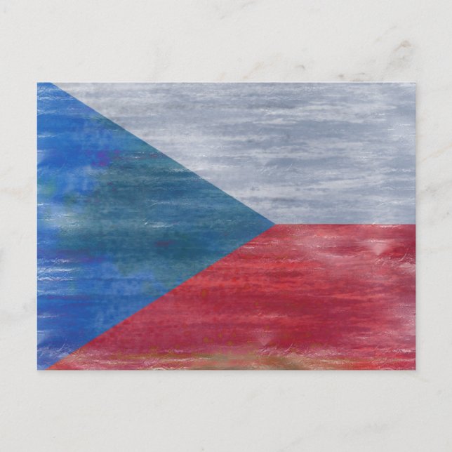 Postal Bandera angustiada de la República Checa (Anverso)