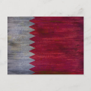 Postal Bandera angustiada de Qatar