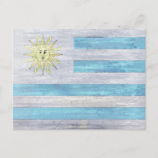 Postal Bandera angustiada de Uraguay (Anverso)