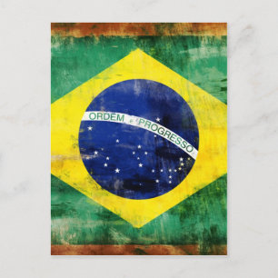 Postal Bandera antigua de Brasil