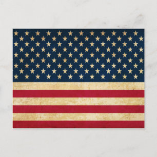Postal Bandera antigua de Estados Unidos
