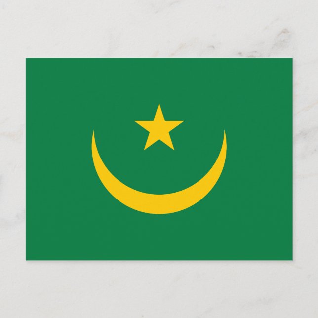 Postal Bandera antigua de Mauritania (Anverso)