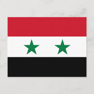 Postal Bandera antigua de Siria