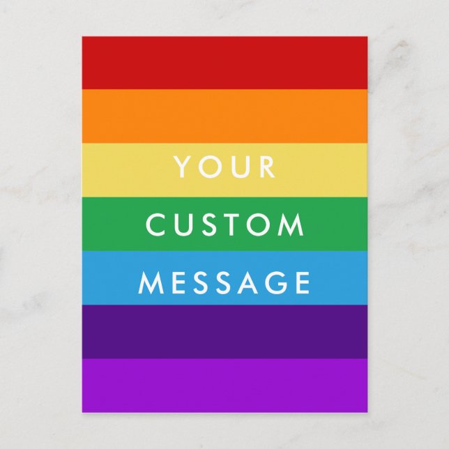 Postal Bandera arco iris (Anverso)