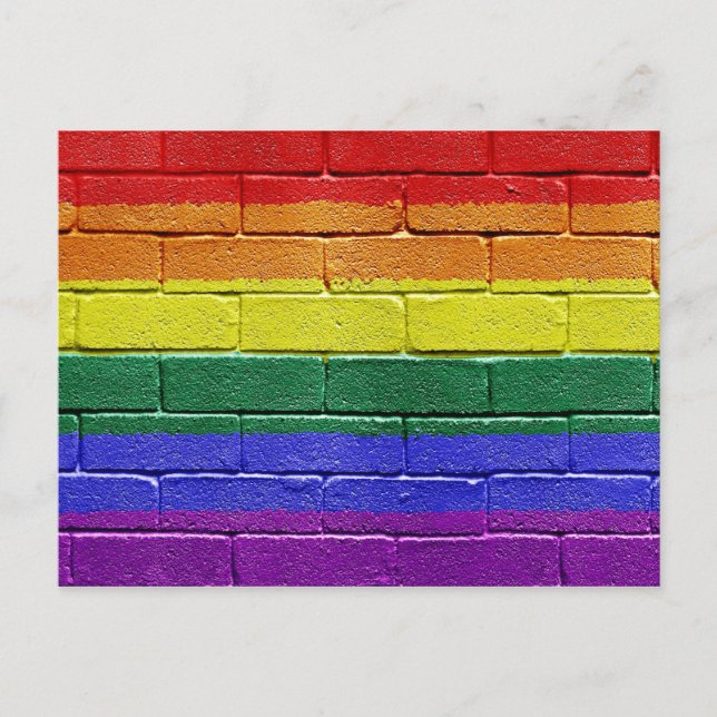 Postal Bandera arco iris (Anverso)
