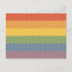 Postal Bandera arco iris de arte pop