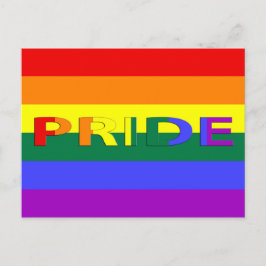 Postal Bandera arco iris del Orgullo LGBT