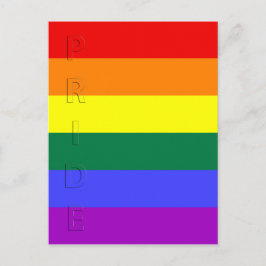Postal Bandera arco iris del Orgullo LGBT