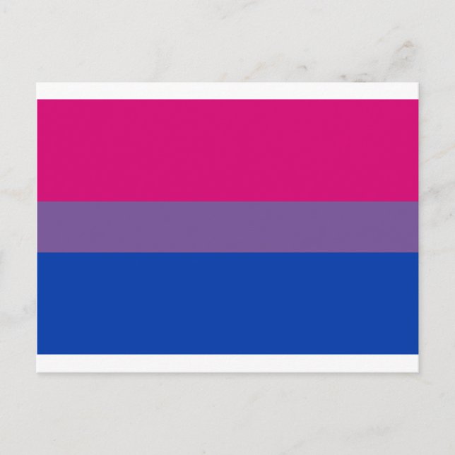 Postal Bandera arcoiris del orgullo LGBT bisexual (Anverso)
