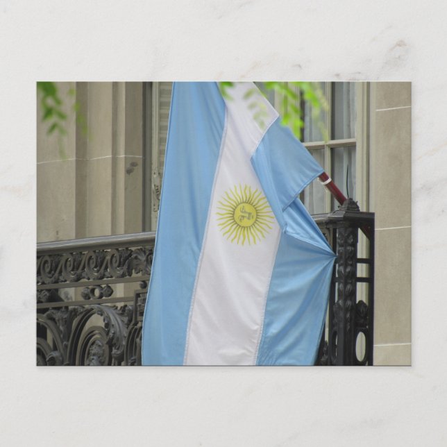 Postal bandera argentina (Anverso)