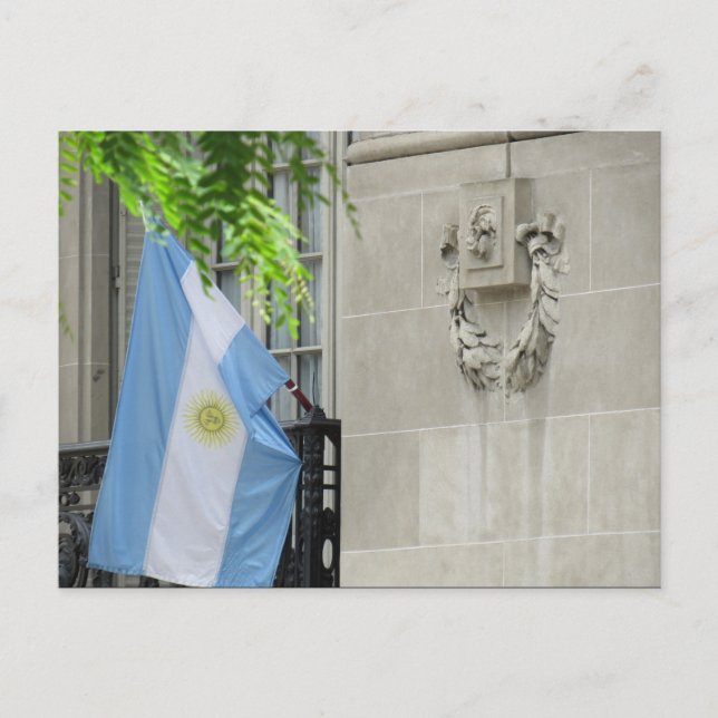 Postal bandera argentina (Anverso)