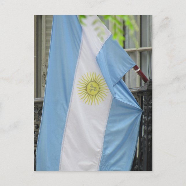 Postal bandera argentina (Anverso)
