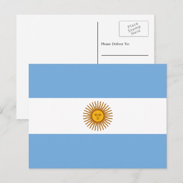 Postal Bandera Argentina, Bandera de Argentina (Anverso / Reverso)