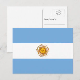 Postal Bandera argentina, bandera de Argentina