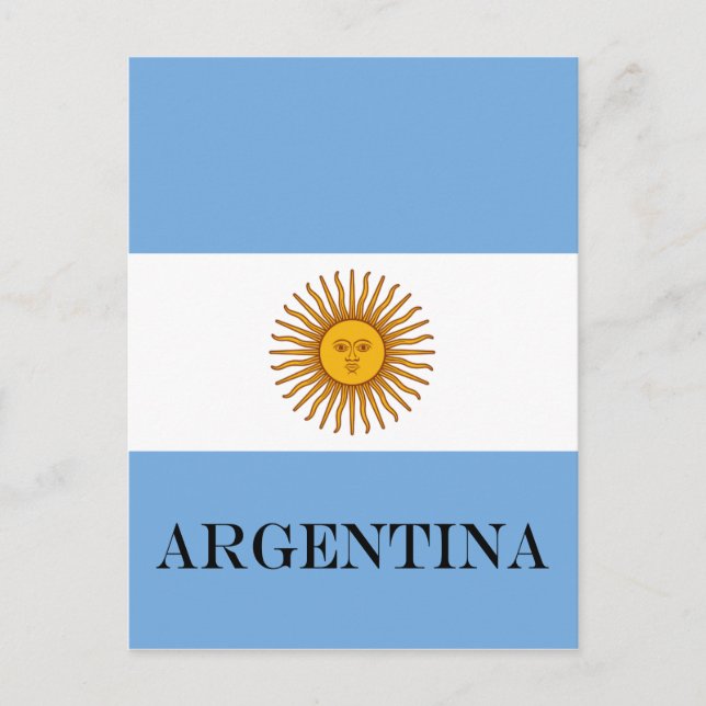 Postal Bandera argentina Bandera De Argentina (Anverso)