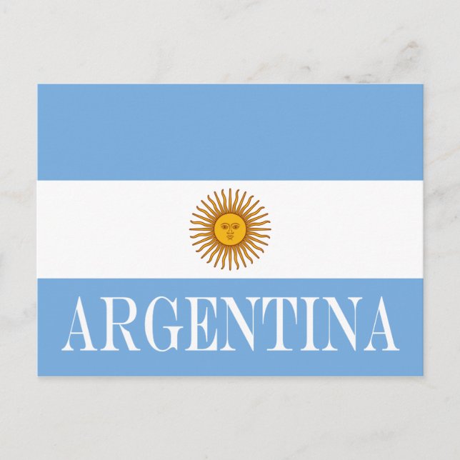 Postal Bandera argentina Bandera De Argentina (Anverso)