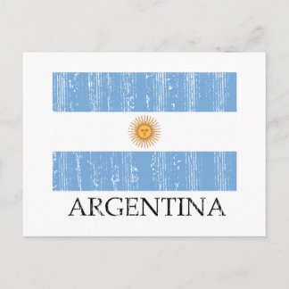 Postal Bandera argentina vintage