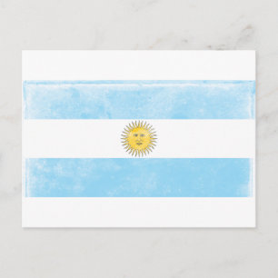 Postal Bandera argentina vintage