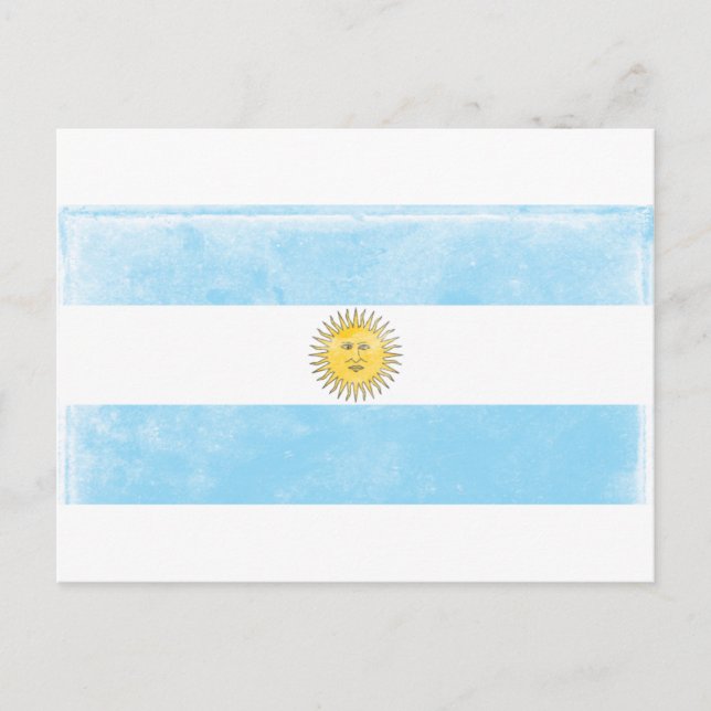 Postal Bandera argentina vintage (Anverso)