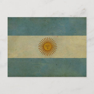 Postal Bandera argentina vintage