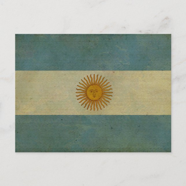 Postal Bandera argentina vintage (Anverso)