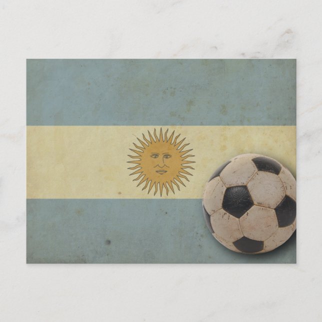 Postal Bandera argentina vintage (Anverso)