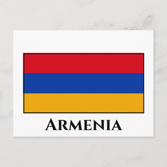 Postal Bandera armenia (Anverso)