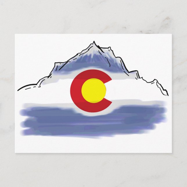 Postal Bandera artística de Colorado (Anverso)