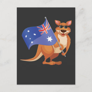 Postal Bandera australiana australiana australiana de can