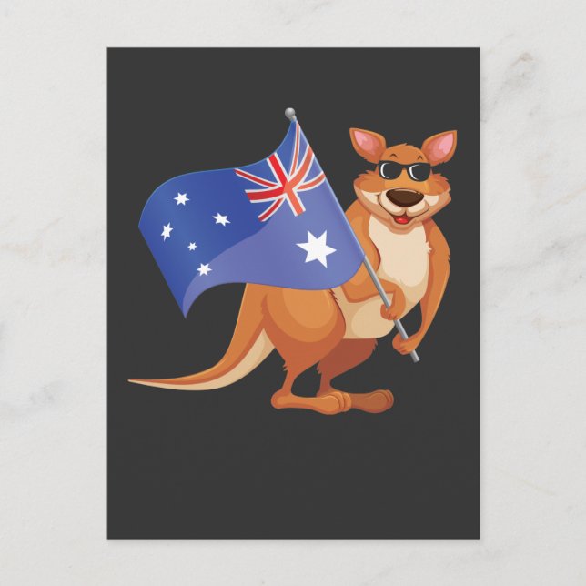 Postal Bandera australiana australiana australiana de can (Anverso)