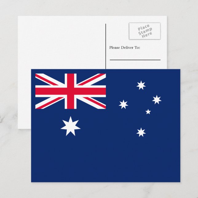 Postal Bandera australiana, Bandera de Australia (Anverso / Reverso)