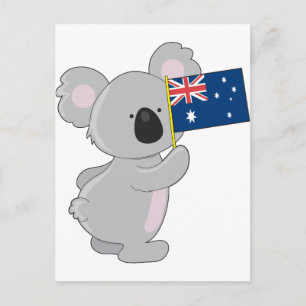 Postal Bandera australiana de Koala