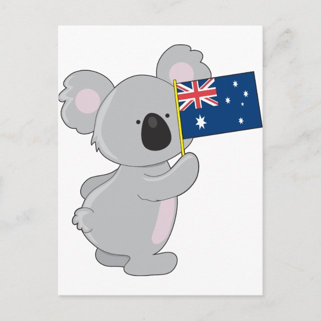 Postal Bandera australiana de Koala (Anverso)