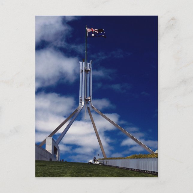 Postal Bandera australiana, Parlamento, Canberra, Austr (Anverso)